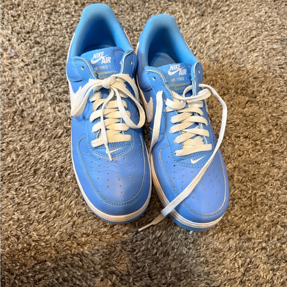 Nike Womens Low-Top Sneakers - Sky Blue & White - Picture 2 of 2